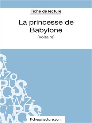 cover image of La princesse de Babylone